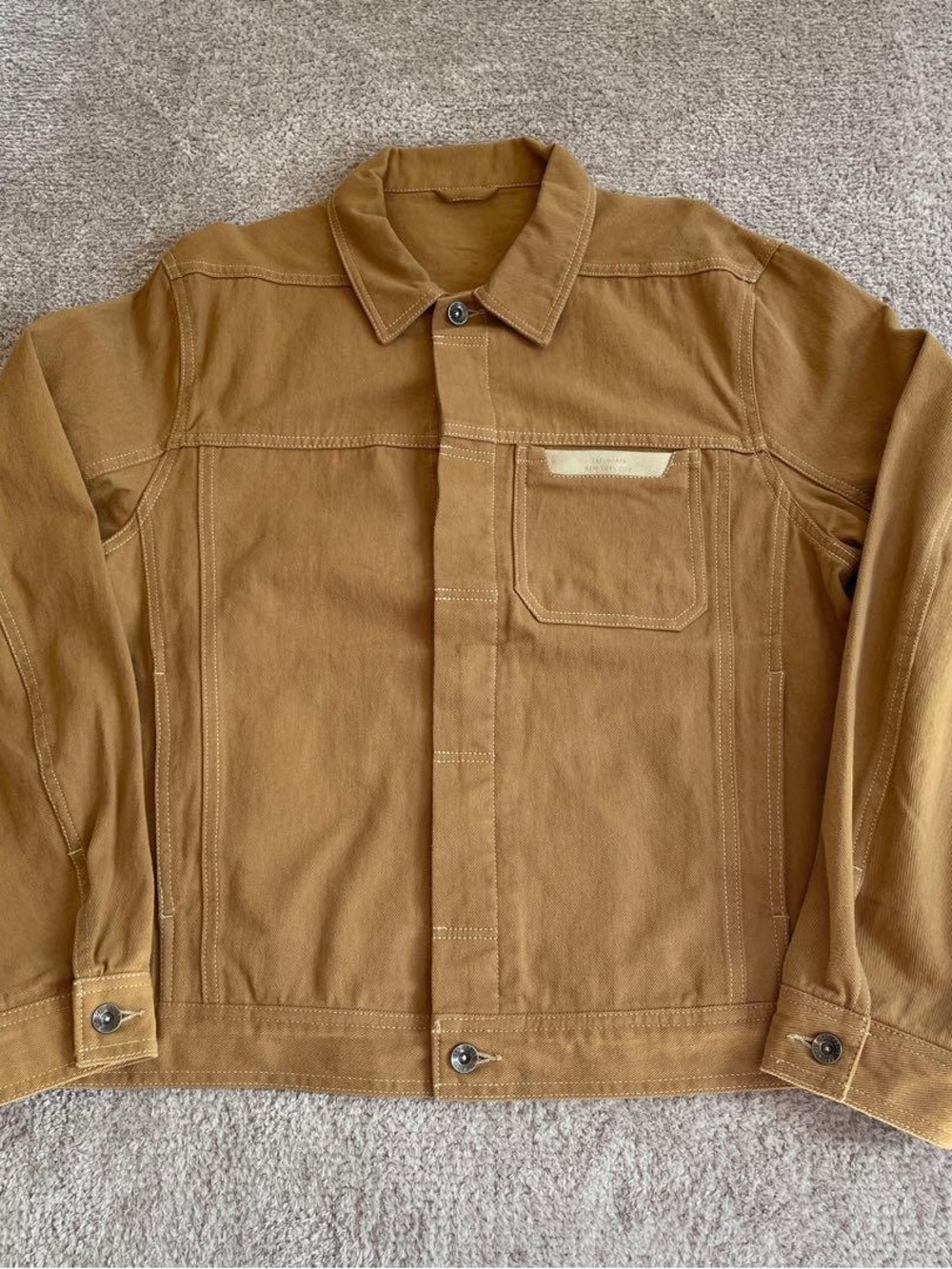 Saturdays New York City Men's Tan Cotton Shirt Jacket